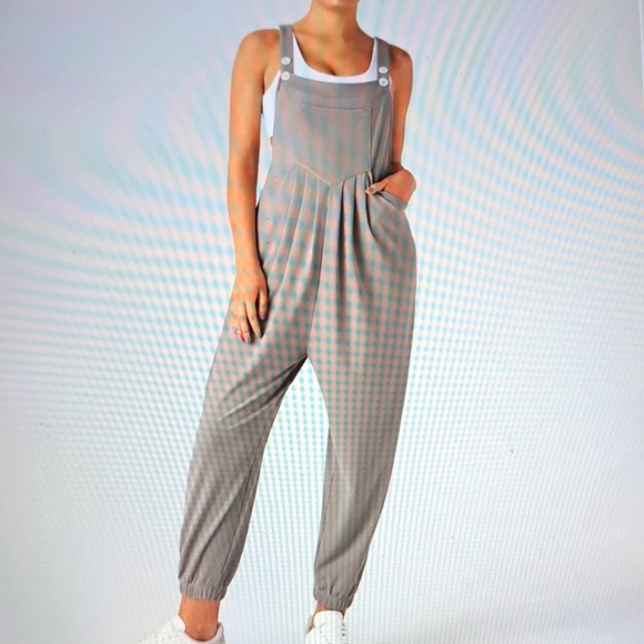 HALARA Pants - XLARGE (TALL)    HALARA ADJUSTABLE WAFFLE JOGGER OVERALLS